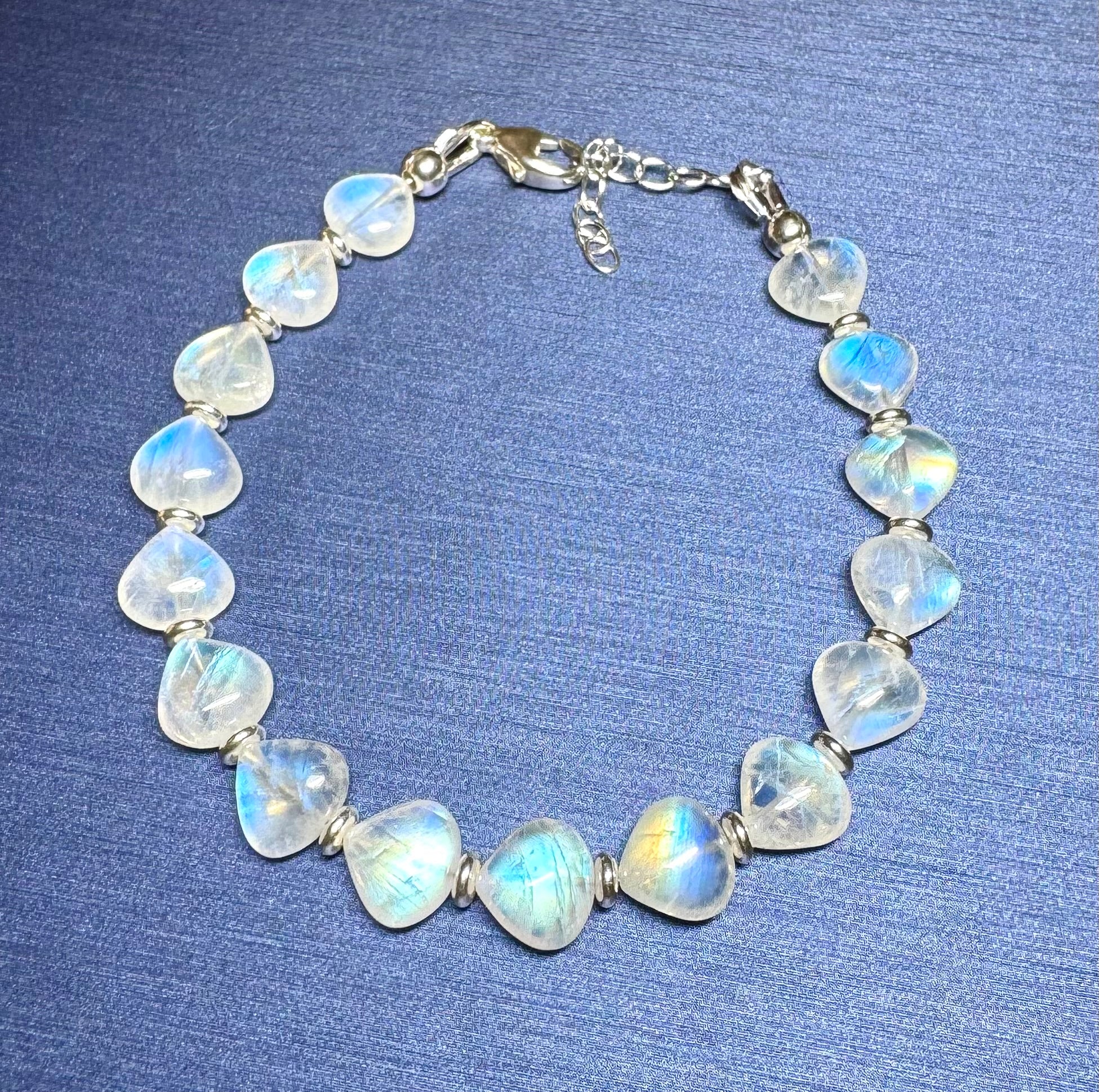 Sterling Silver High Quality Moonstone Bracelet