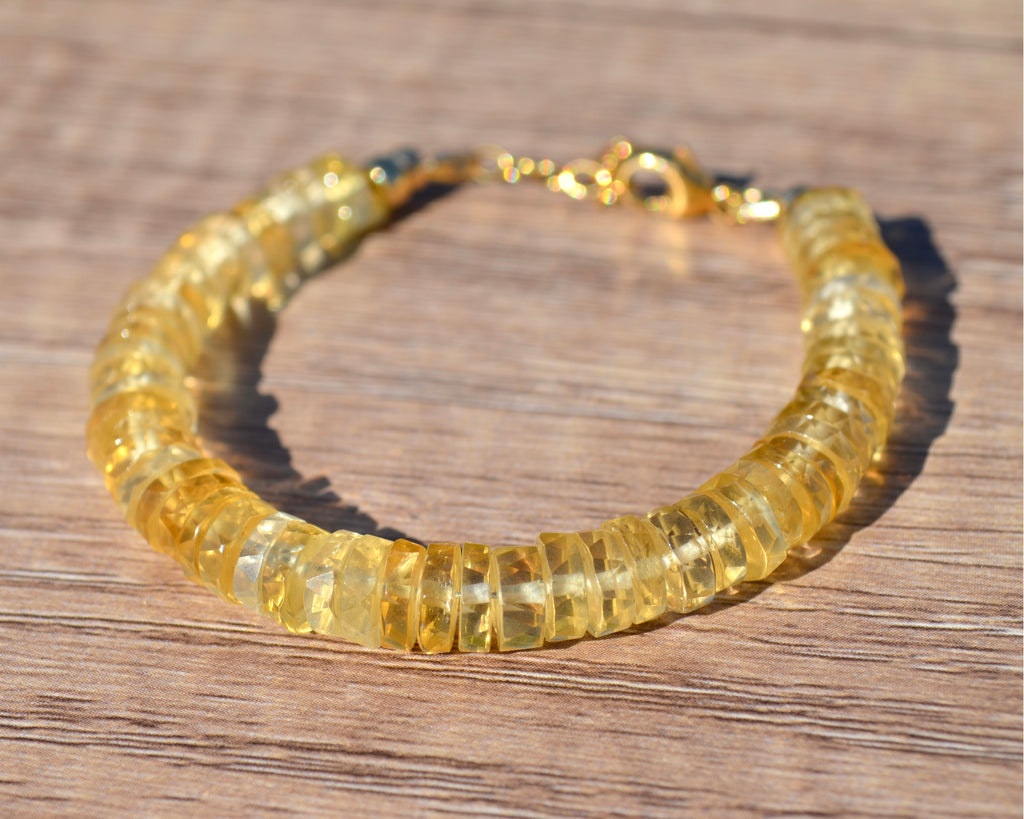 14k Gold Filled Natural Citrine Bracelet