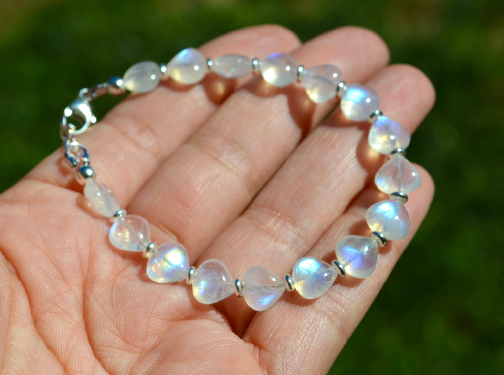 Sterling Silver High Quality Moonstone Bracelet