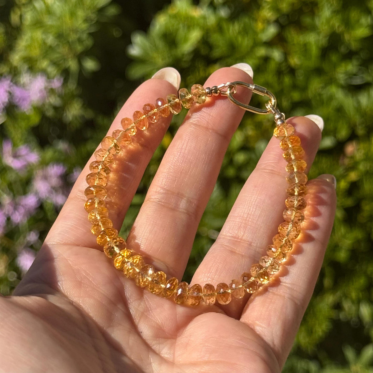 14k Gold Filled Citrine Bracelet - Faceted Citrine bracelet with 14k Gold Filled Accents - Citrine from Brazil